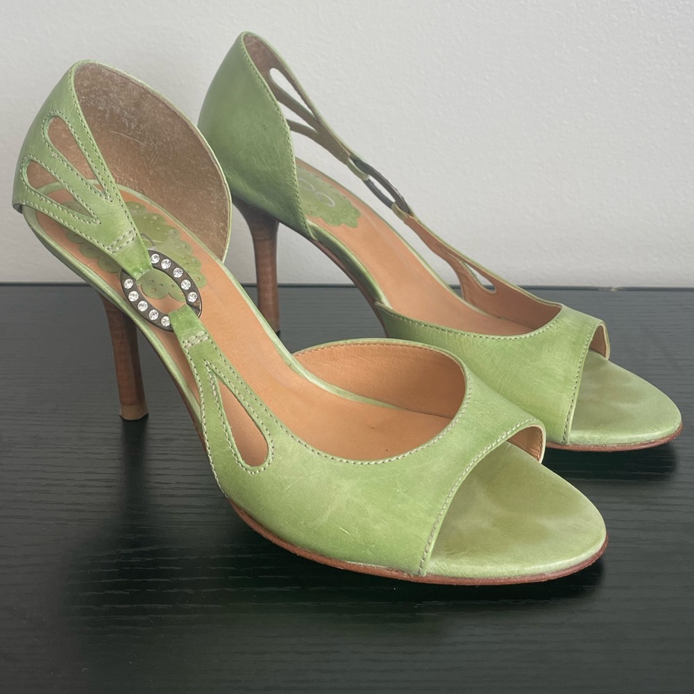 Leather Aldo Green Heels
